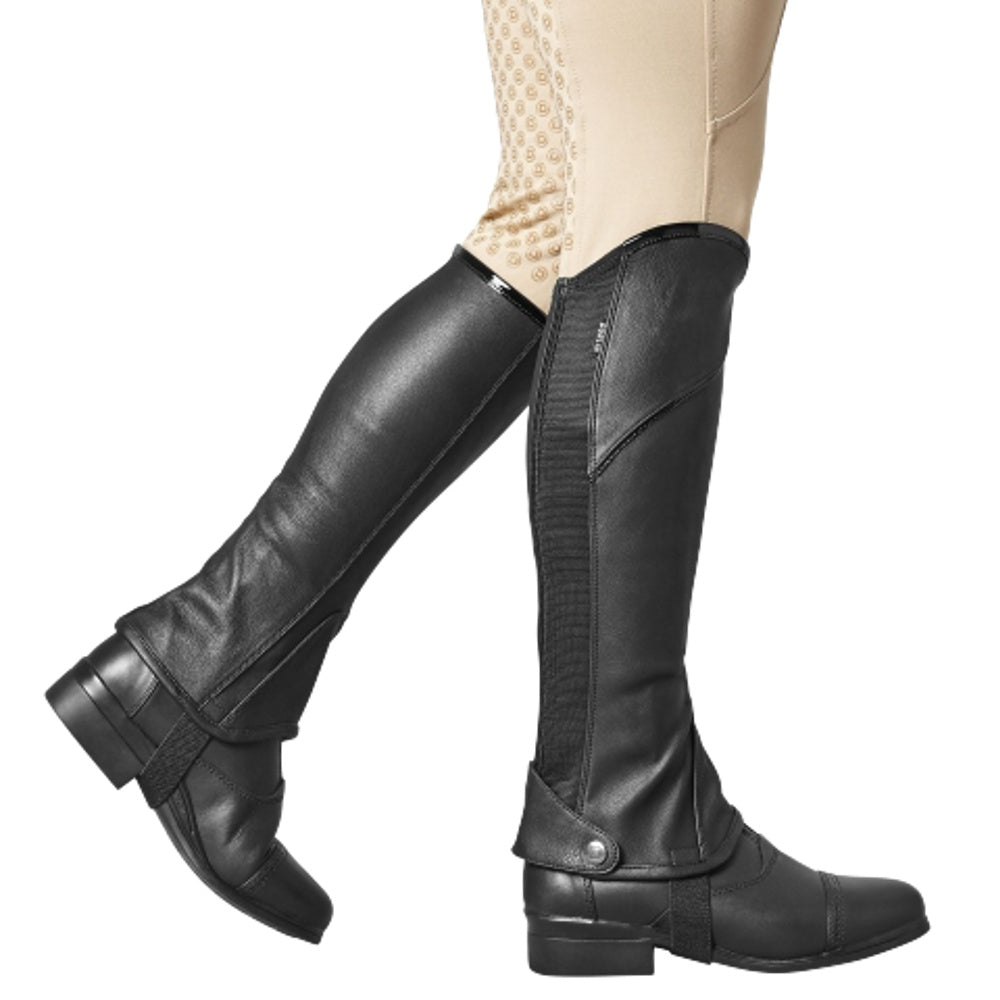 Dublin Kids' Stretch Fit Half Chaps - Comfortable Equestrian Riding Gear for Young Riders | Perfect for Horseback Riding Lessons & Competitions