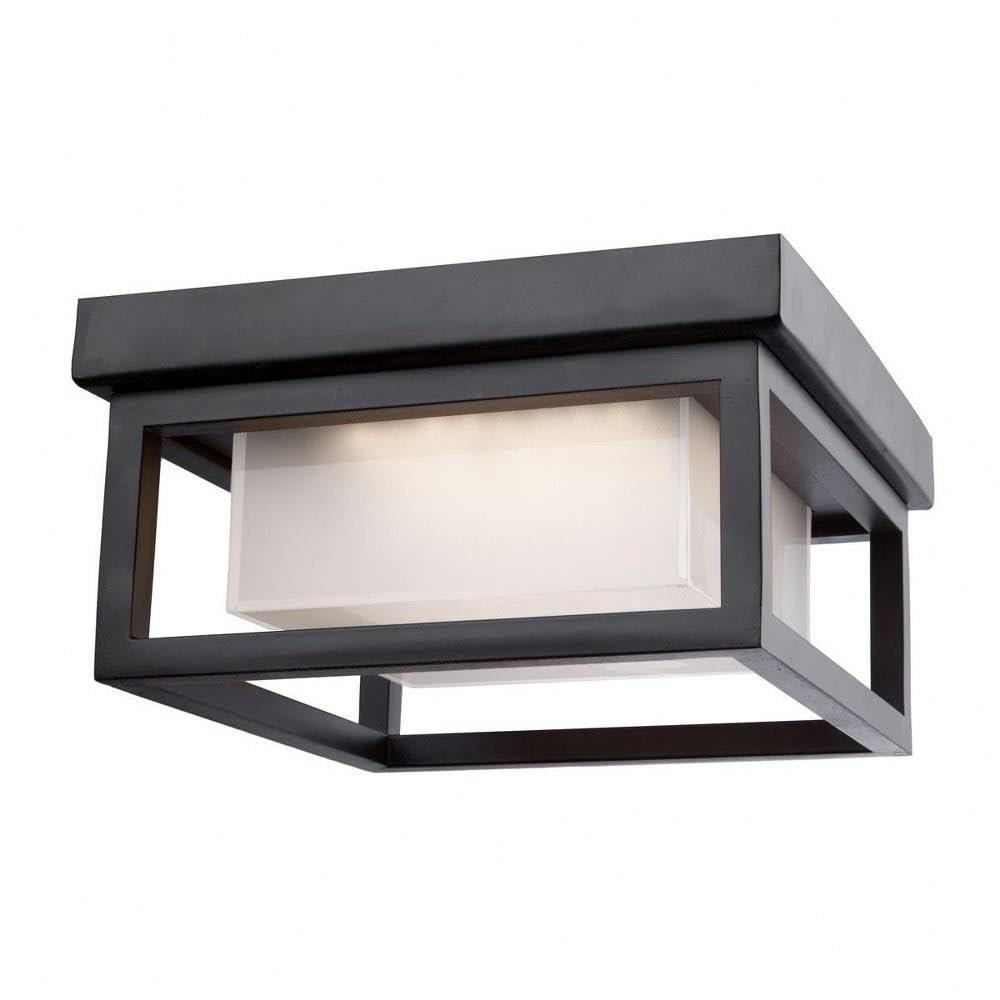 Artcraft Lighting AC9136BK Black Outdoor Ceiling Light Fixture - Waterproof Porch Light for Patio, Garage, and Entryway - Modern Exterior Lighting for Home & Garden