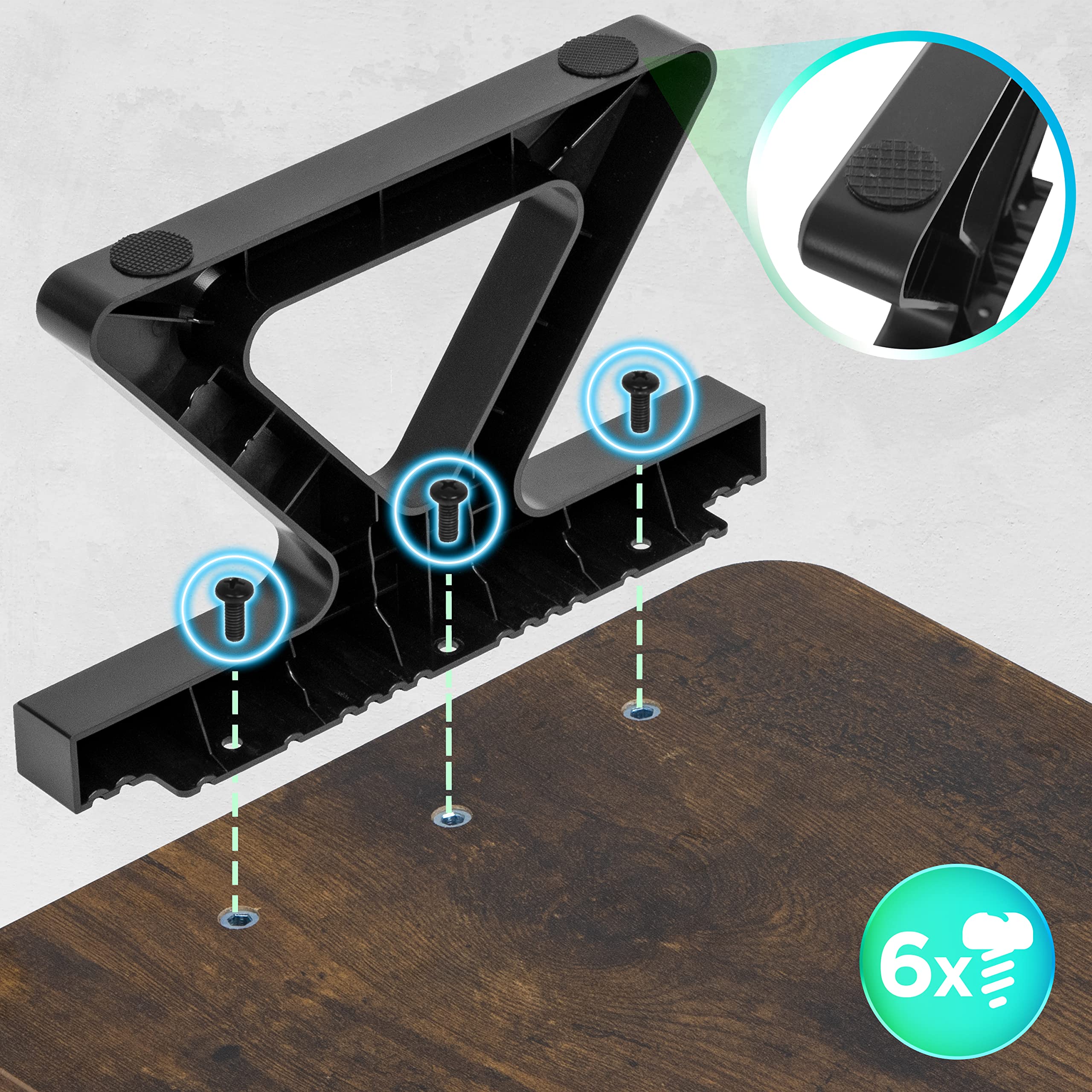 Duronic DM06 2 AO Monitor Stand Riser - 63cm x 30cm Wooden Laptop & Computer Screen Stand with 10kg Capacity - Perfect for Home Office, Gaming Setup & Workspace Organization (Antique Oak Wood Effect)