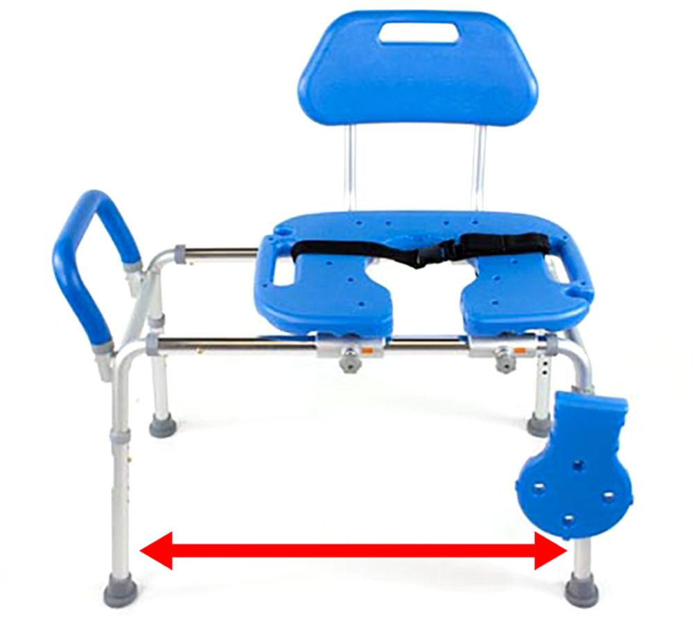 Refurbished HydroGlyde Premium Sliding Bath Transfer Bench for Elderly & Disabled - Safe Shower Seat with Non-Slip Surface for Bathroom Safety & Mobility Assistance (Ideal for Seniors, Post-Surgery Recovery & Physical Therapy)