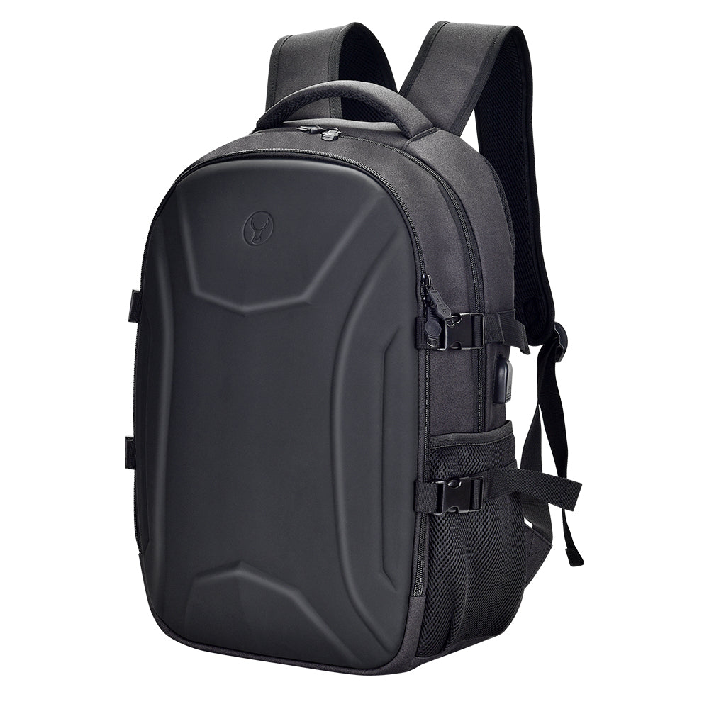 Bonelk Durable 15” 16” Laptop Backpack for Men & Women - Waterproof Travel Backpack with USB Charging Port, Anti-Theft Design - Perfect for Work, School, College & Business Trips (Black)