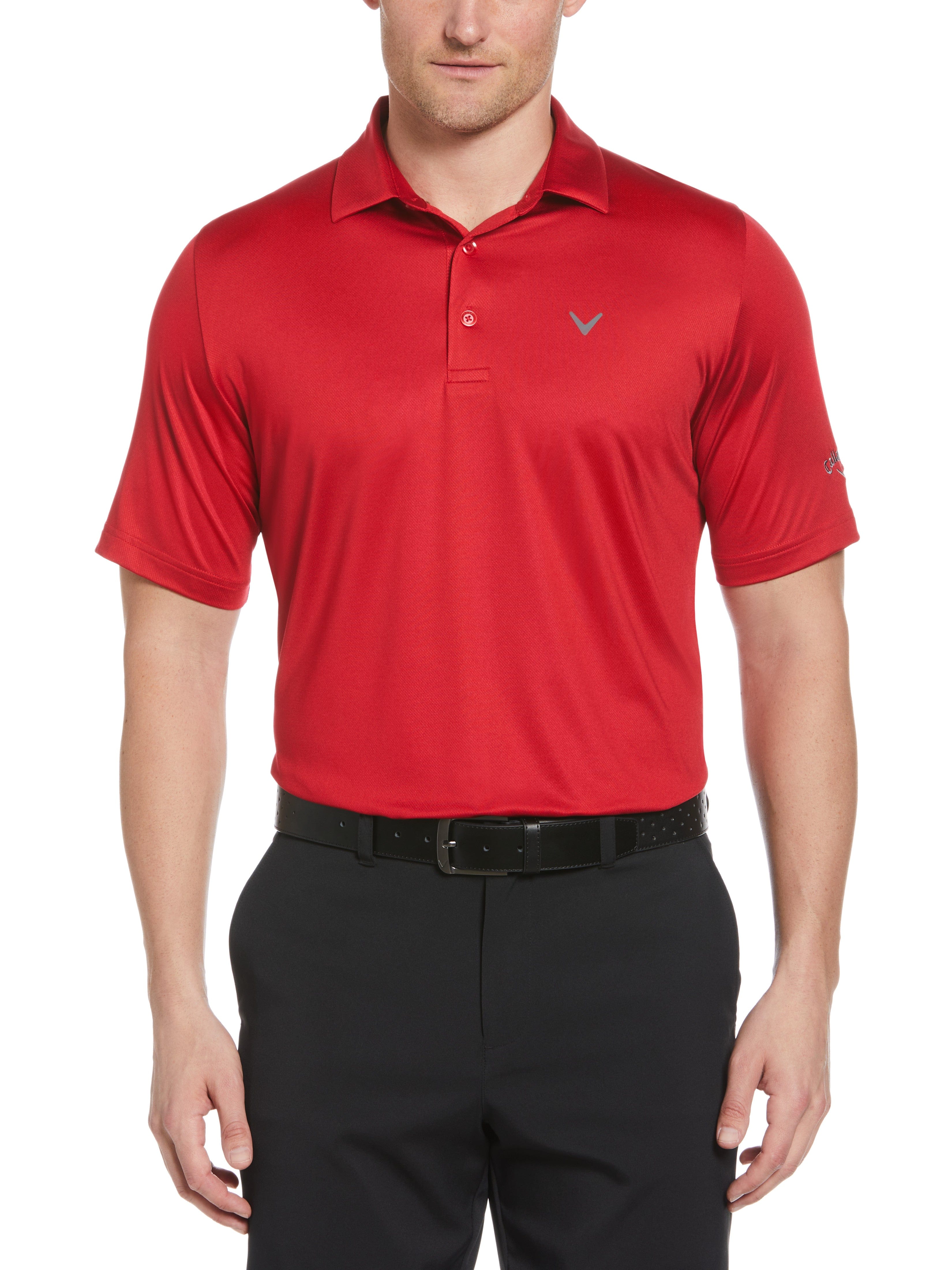 Men's Swing Tech™ Solid Golf Polo Shirt - Moisture Wicking & UV Protection - Perfect for Golf, Business Casual & Outdoor Activities