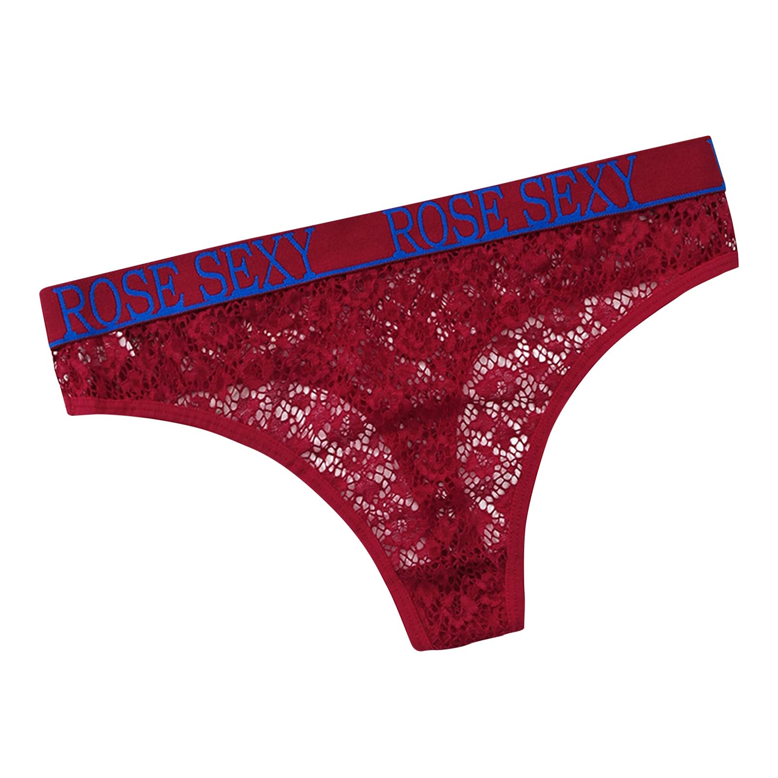 Sexy Hollow-Out Cotton Underwear for Women - Low Waist Skinny Panties with See-Through Letter Print | Perfect for Date Night, Lingerie Gift & Sensual Wear