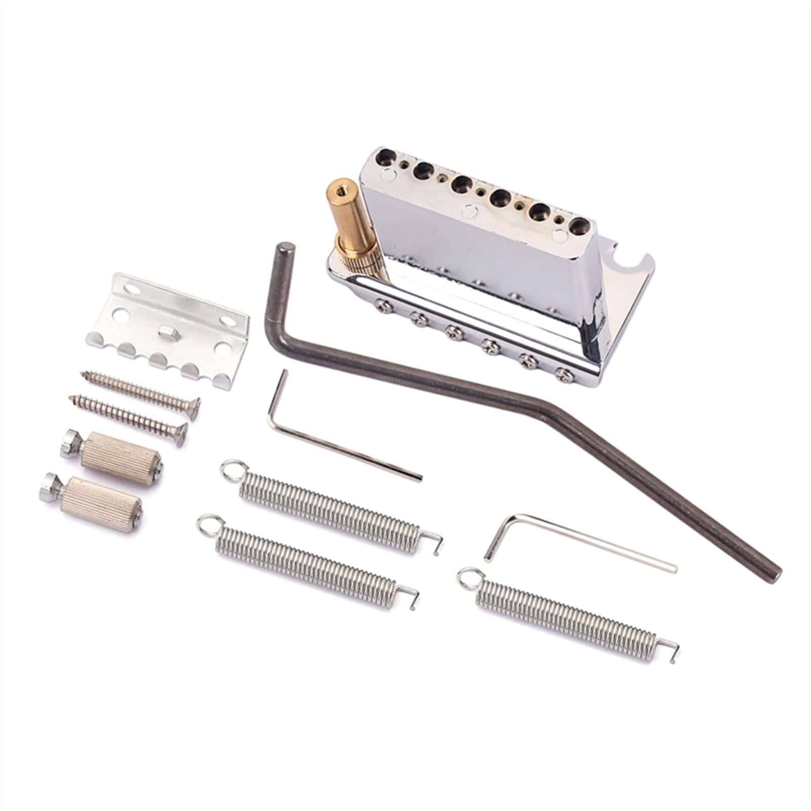 Electric Guitar Tremolo System Bridge Saddles Set - 6-Piece Replacement Parts for Electric Guitar Bridge - Perfect for Beginners & Professional Guitar Players (Rock, Blues, Metal Performance & Studio Recording)