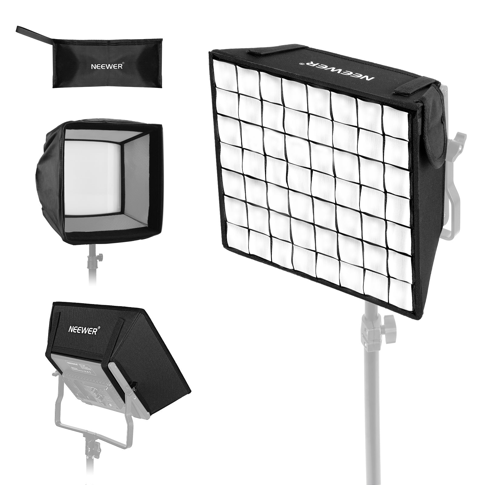 NEEWER 12.2” x 11.4” Foldable Softbox Diffuser for Photography Lighting - Perfect for Studio, Portrait, and Product Photography