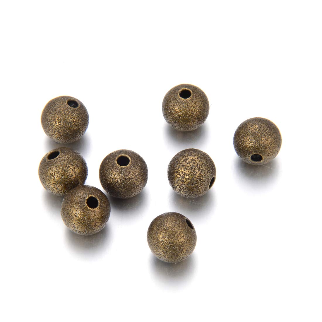 500pcs 3mm (0.12 Inch) Antique Bronze Plated Brass Metal Spacer Beads for DIY Jewelry Making, Crafting, Bracelets & Necklaces - Perfect for Bohemian, Vintage & Handmade Accessories