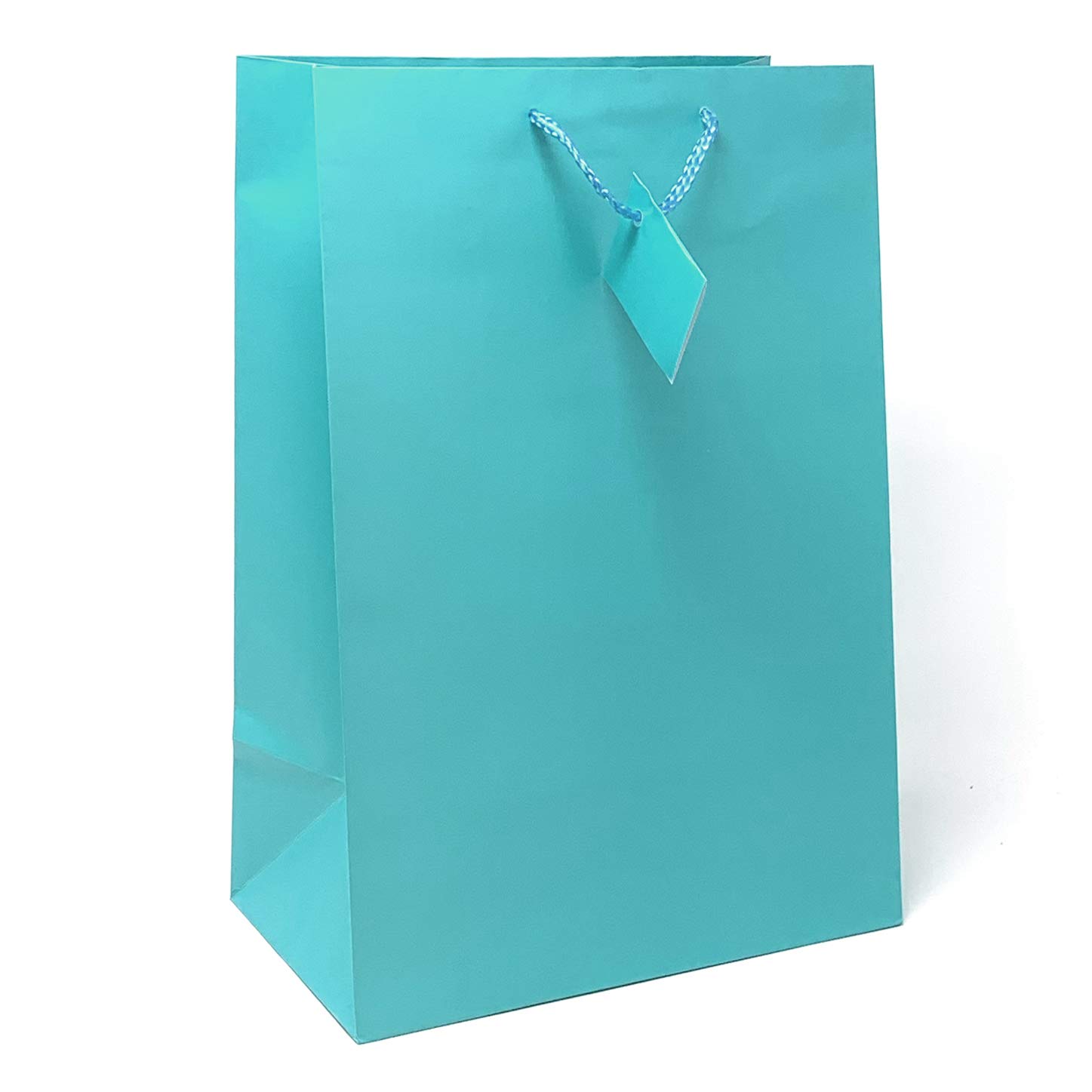 Allgala 12-Pack X-Large Turquoise Gift Bags with Handles (17x12x4 Inch) - Perfect for Birthday, Wedding, Party, Baby Shower & Christmas Celebrations | Durable Party Favor Bags for Gifts, Decorations & Holiday Events