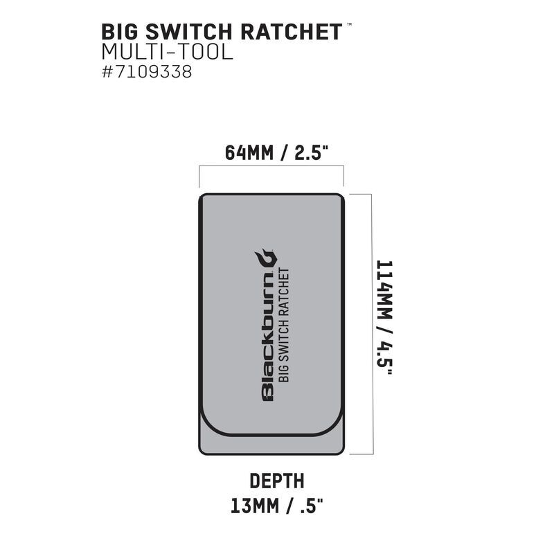 Blackburn Big Switch Ratchet Multi Tool - 15-in-1 Bicycle Repair Kit with Pliers & Hex Wrenches | Perfect for Mountain Biking, Road Cycling & Emergency Bike Maintenance
