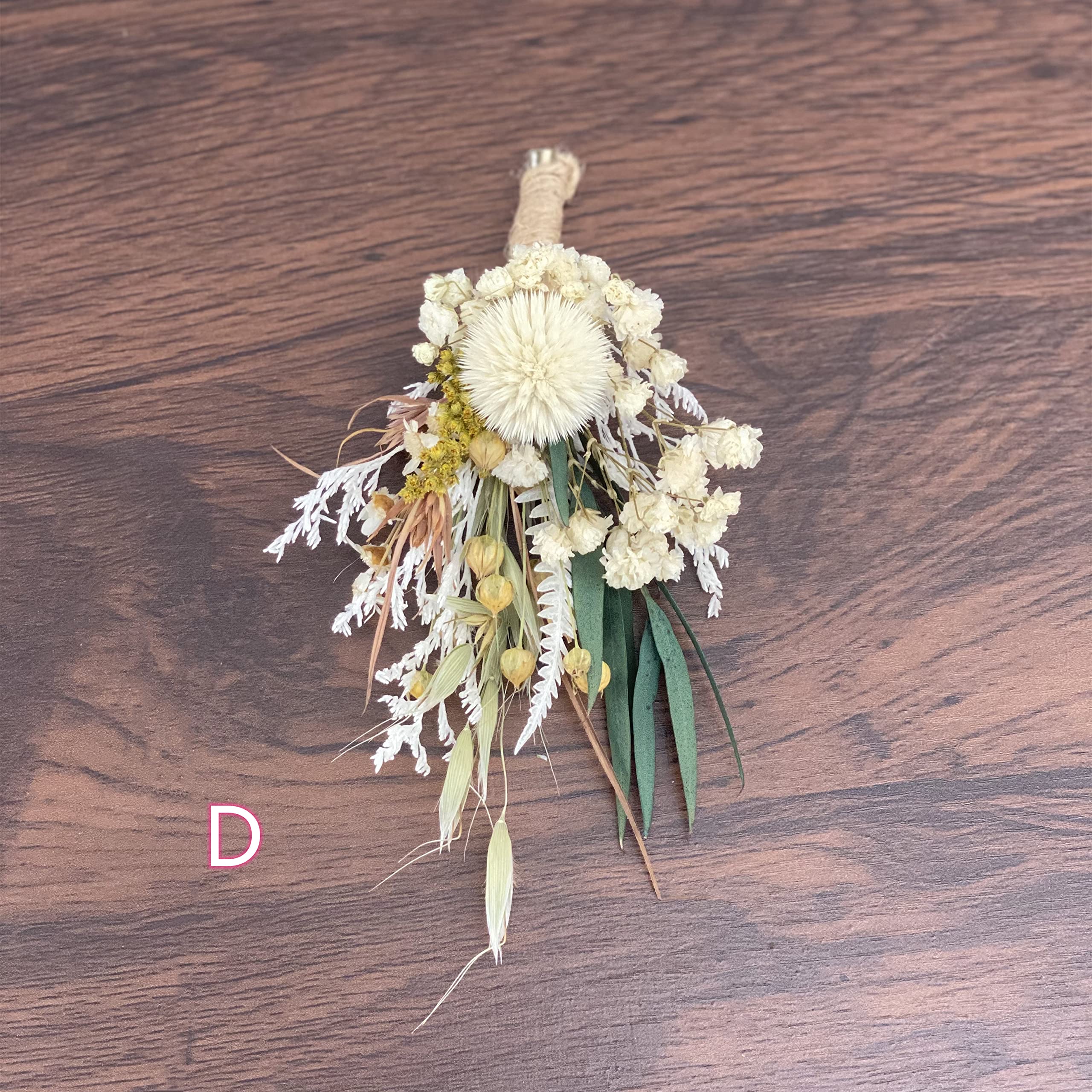 Mini Dried Flower Bouquet in Small Milk Bottle - Boho Style Table Decoration with Pampas & Bunny Tails | Perfect for Wedding Centerpieces, Birthday Gifts & Home Decor | Letterbox Gift Ready