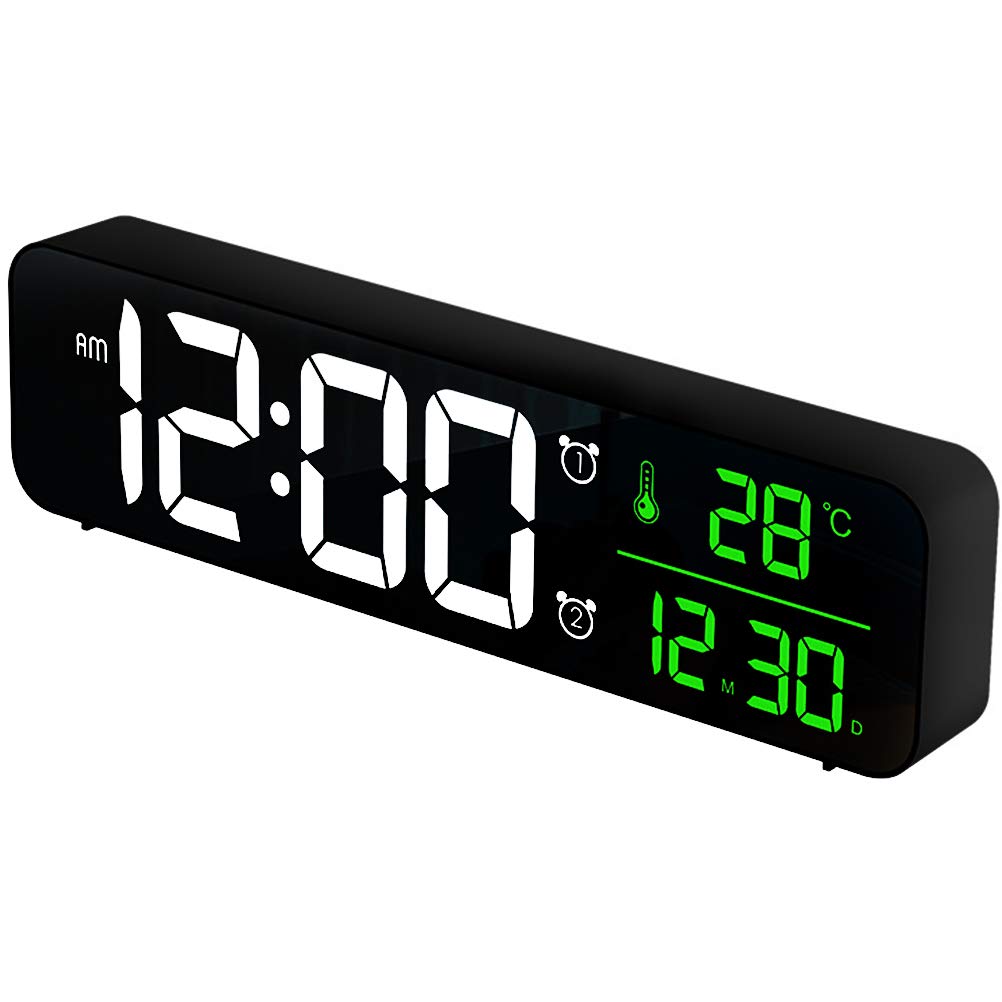 ARTIBETTER Digital LED Alarm Clock with Night Light, Luminous Projection & Beeping - Plug-in Bedside Clock for Students, Kids, Adults - Perfect for Bedrooms, Dorm Rooms & Home Decor