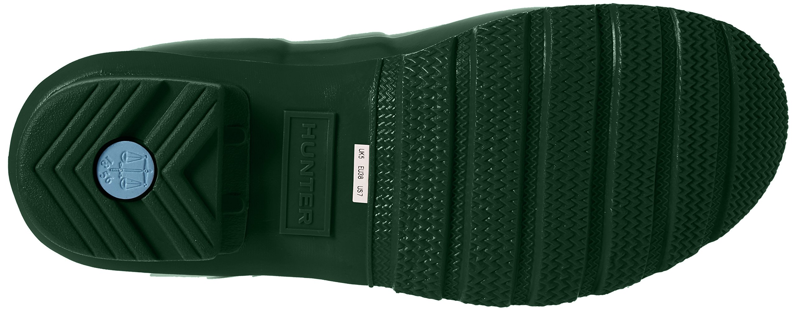 HUNTER Women's Original Tall Gloss Rain Boots - Waterproof Green Rubber Boots for Women Size 7 M US - Perfect for Rainy Days, Outdoor Adventures & Festival Fashion