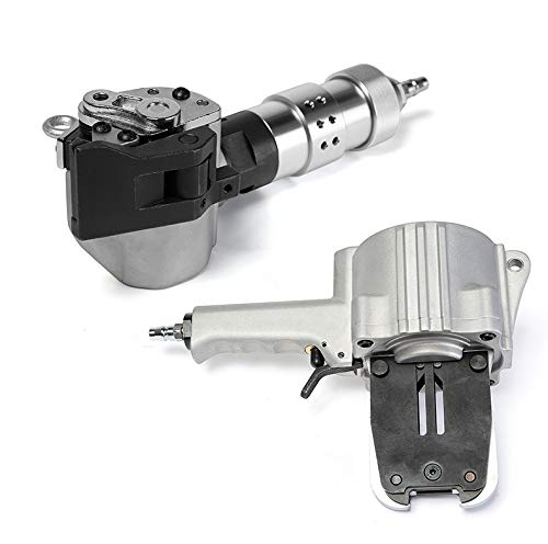INTBUYING Pneumatic Strapping Tool Kit - Heavy Duty Metal Strapping Tensioner & Cutter Sealer for Steel Banding - Ideal for Warehouse, Shipping, and Industrial Packaging Applications