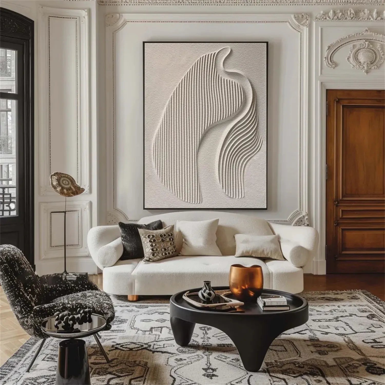 Beige & Brown Abstract Wall Art Print #BB113 - Modern Home Decor for Living Room, Bedroom & Office