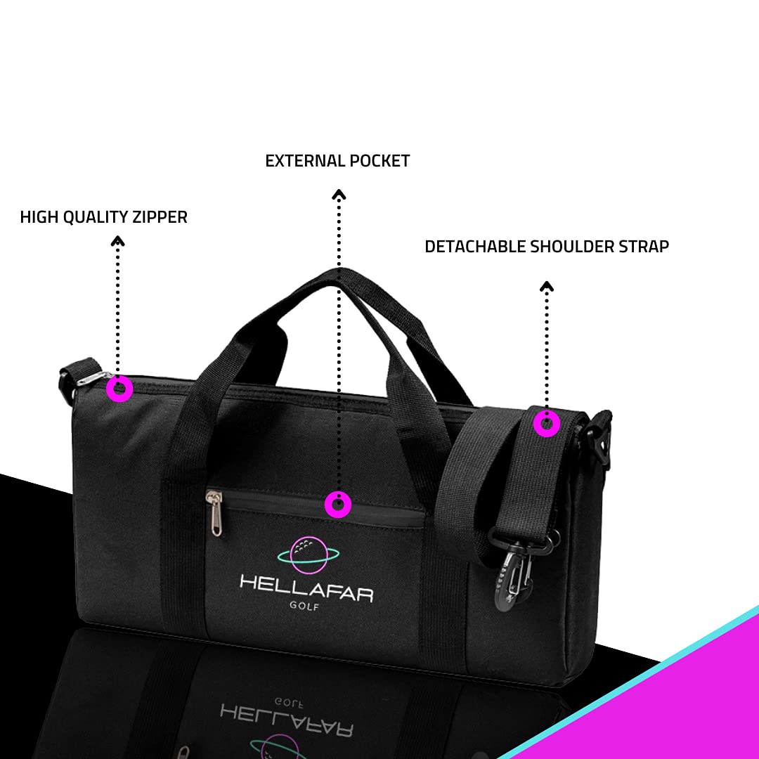 Premium Golf Bag Cooler with Adjustable Shoulder Strap - Insulated 6-Can (12oz) or 2-Bottle (750ml) Capacity - Includes 4 Can Cooler Sleeves - Perfect for Golf Courses, Camping & Outdoor Activities
