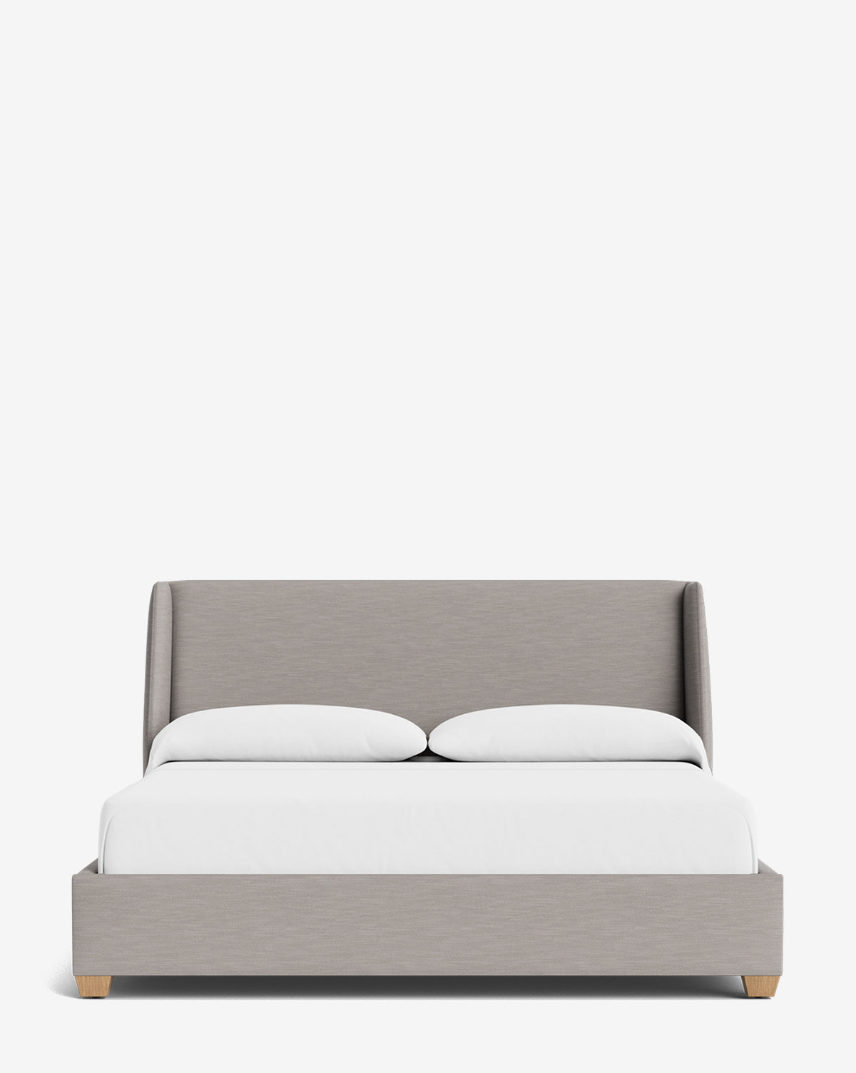 Walt Bed Low Headboard - Modern Minimalist Bed Frame for Small Spaces - Perfect for Apartments, Dorms & Guest Rooms