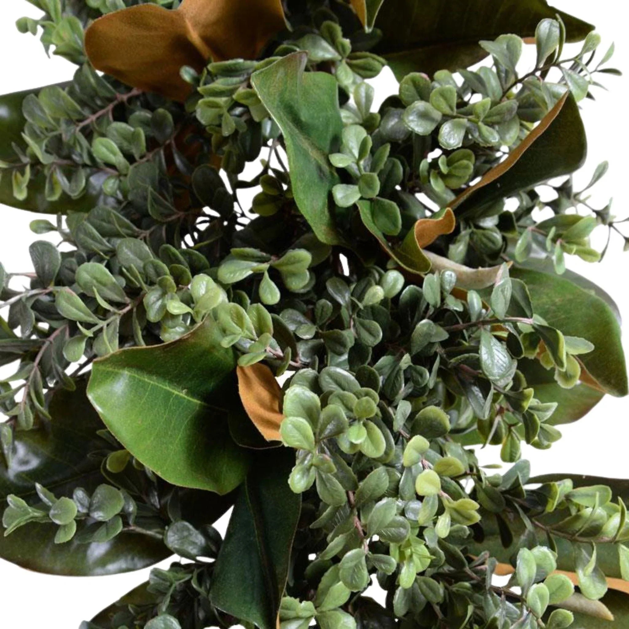 6' Boxwood and Magnolia Leaf Garland - Artificial Greenery for Home Decor, Weddings, and Holiday Wreaths - Perfect for Mantels, Staircases, and Party Backdrops