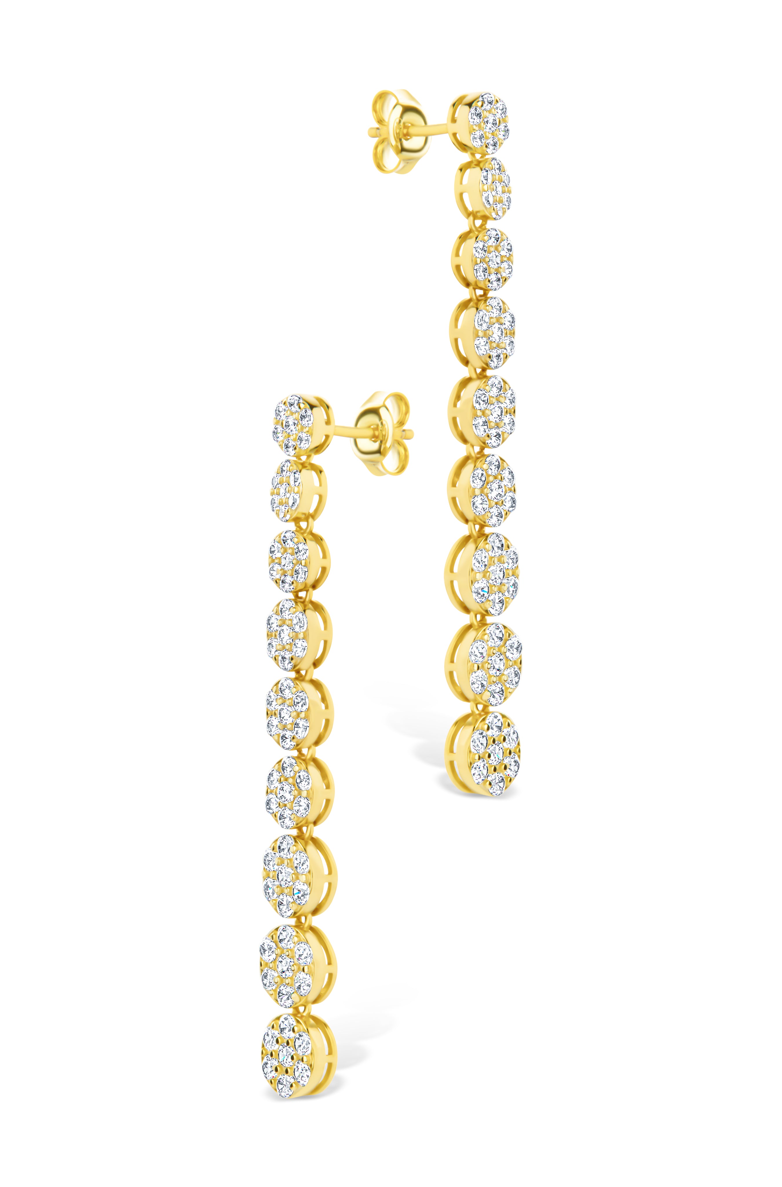 Jessa CZ Circle Drop Stud Earrings for Women - Sparkling Cubic Zirconia Dangle Earrings - Perfect for Parties, Weddings & Everyday Wear