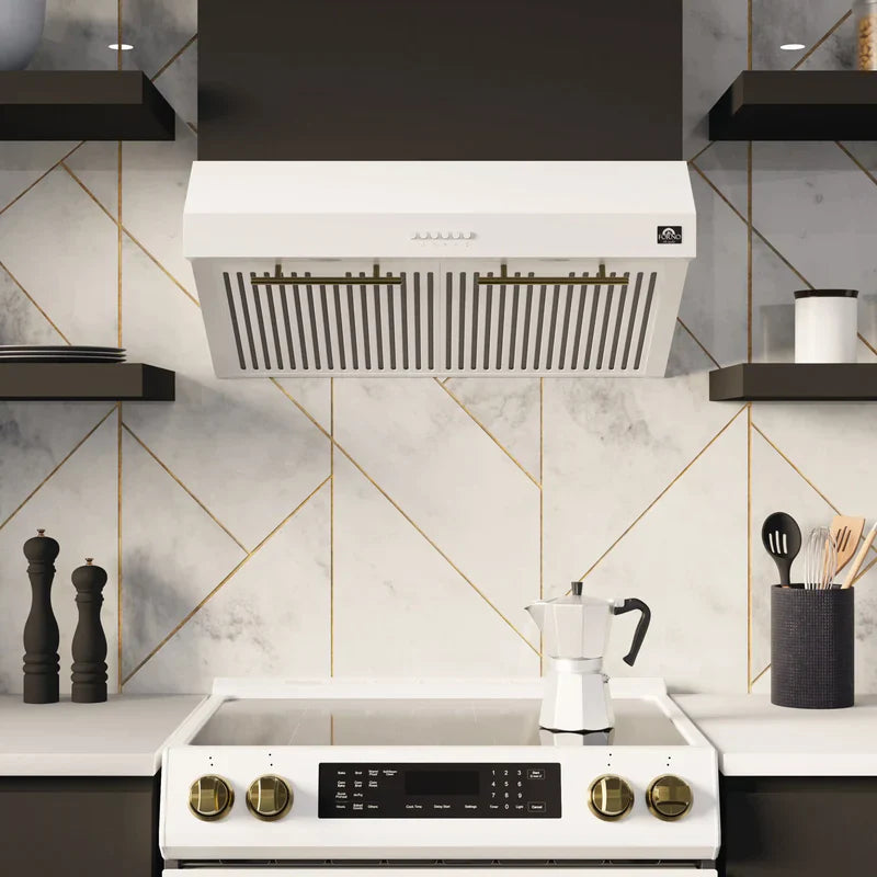 Forno Bari 30-Inch Under Cabinet Range Hood 400 CFM - FRHUC5255 | Powerful Ventilation for Kitchen, Stainless Steel Design, Easy Installation | Perfect for Home Cooking, Baking, and Grilling