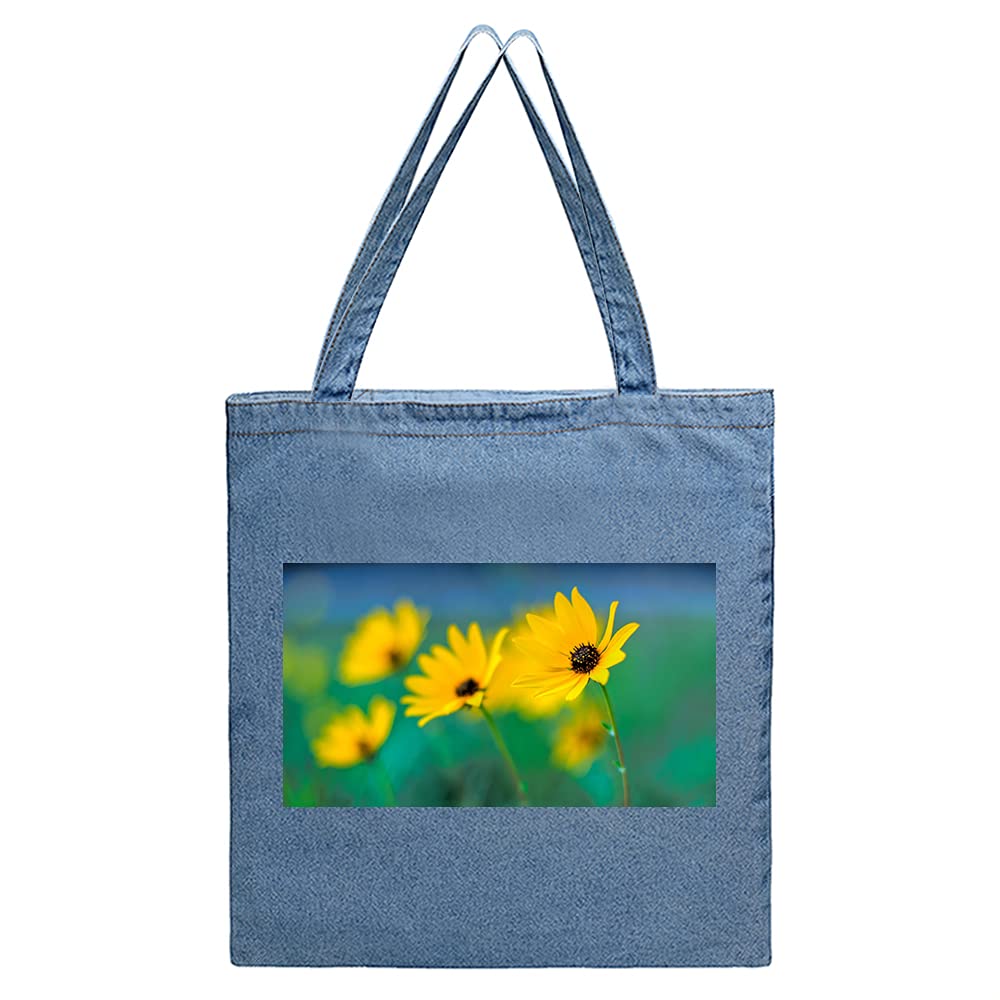 Ufcell Fashion Handbag - Cute Curly Haired Girl Design - Soft Denim Shoulder Bag for Women | Perfect for Casual Outings, Shopping & Daily Use