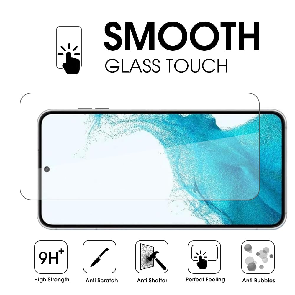 QLTYPRI [3 Pack] Tempered Glass Screen Protector for Samsung Galaxy S24 5G (6.2 Inch) - Anti-Scratch, Bubble-Free, 9H Hardness, HD Clear, Touch Sensitive - Perfect for Work, Travel & Daily Protection