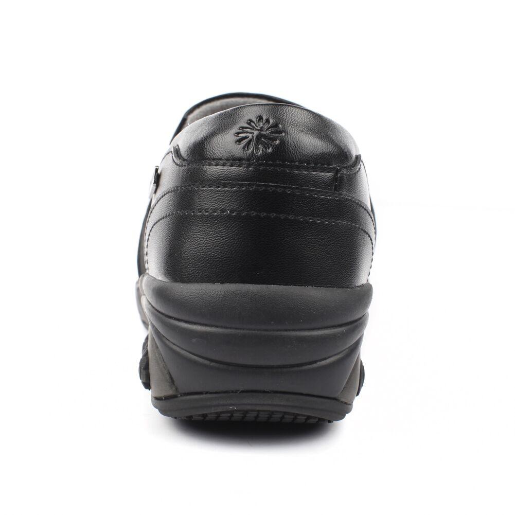 Annie Women's Slip-Resistant Leather Slip-On Loafers - Comfortable Work Shoes for Nurses, Waitresses & Healthcare Professionals