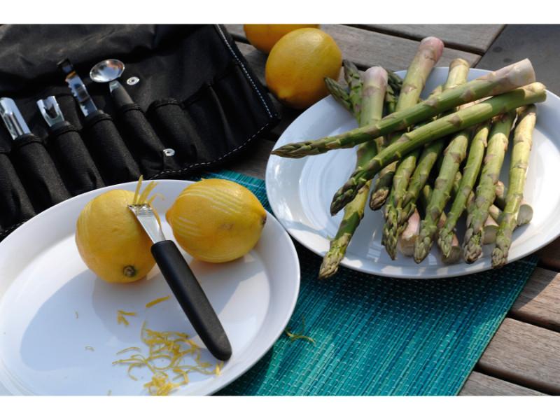 BergHOFF Essentials 8-Piece Stainless Steel Garnishing Tool Set with Carrying Case - Perfect for Professional Chefs & Home Cooking, Food Decoration & Garnishing