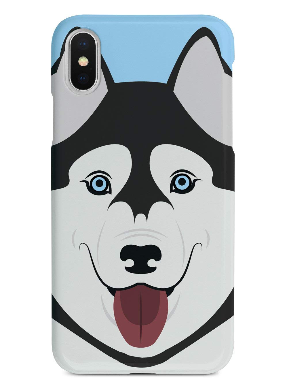 Husky Face 3D Textured Protective Phone Case for Apple iPhone X/Xs - Durable Shockproof Cover with Anti-Scratch Design - Perfect for Outdoor Adventures, Work & Daily Use
