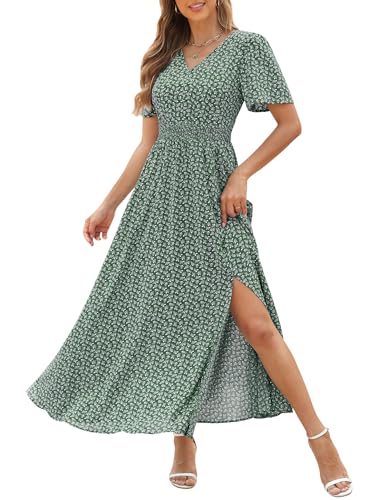 Floral-green White