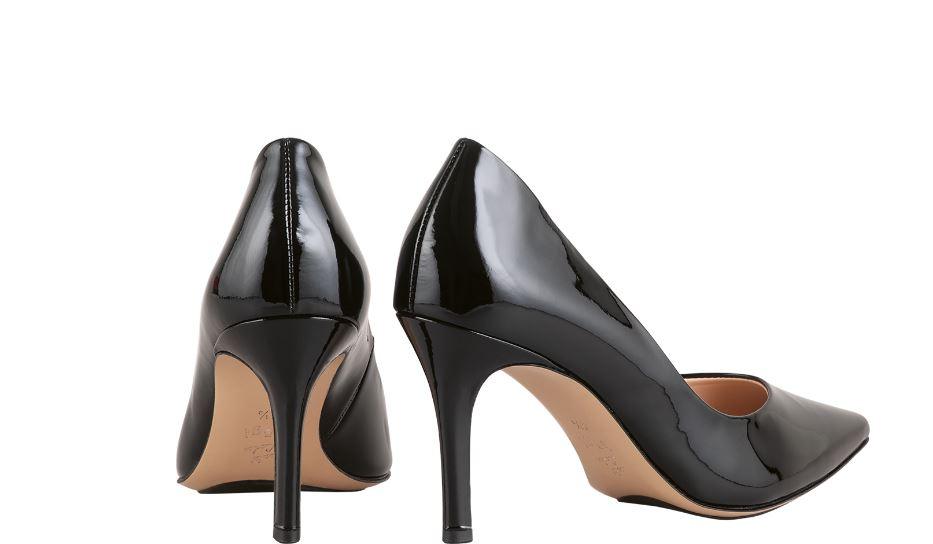 HOGL Black Leather Stiletto Heels for Women - 70mm High Heel Pumps for Party, Wedding & Evening Dress (Boulevard Collection) - Elegant Pointed Toe Dress Shoes for Office & Night Out
