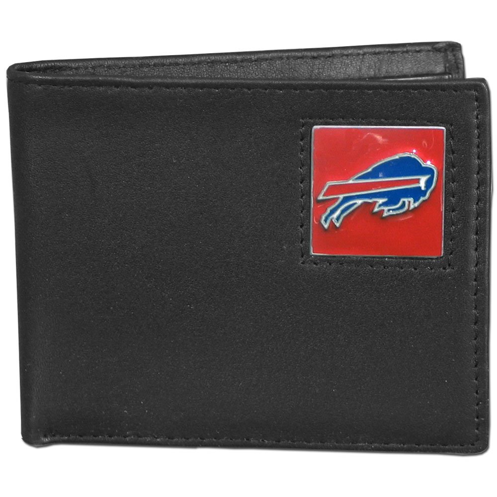 NFL Buffalo Bills Genuine Leather Bi-Fold Wallet for Men - Official Licensed Football Team Logo - Perfect for Game Day & Everyday Use