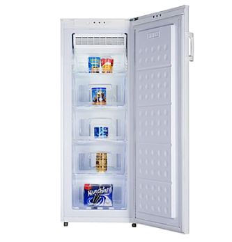 Farfalla BUF NF150 Upright Freezer 150L - Energy Efficient Compact Deep Freezer for Home, Kitchen, Garage & RV - Perfect for Frozen Food Storage & Meal Prep