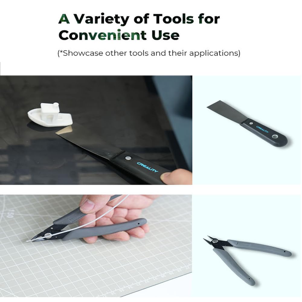 Creality 3D Printer Tool Wrap Kit Pro - Complete Assembly, Removal & Filament Cutting Tools for Cleaning & Finishing Prints | Compatible with Creality & All FDM 3D Printers | Perfect for Workshop, DIY Projects & Professional 3D Printing