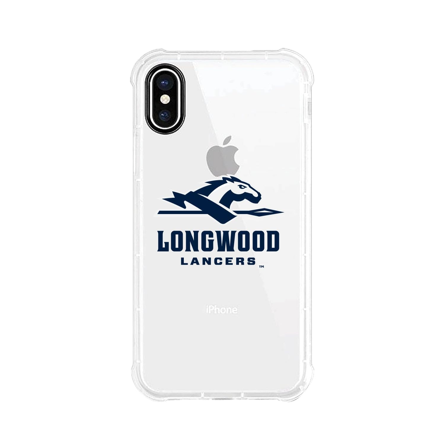 OTM Essentials Shockproof Phone Case for iPhone 12/12 Pro - Durable Tough Edge Protection, Classic White Design | Perfect for Longwood University Students & Everyday Use