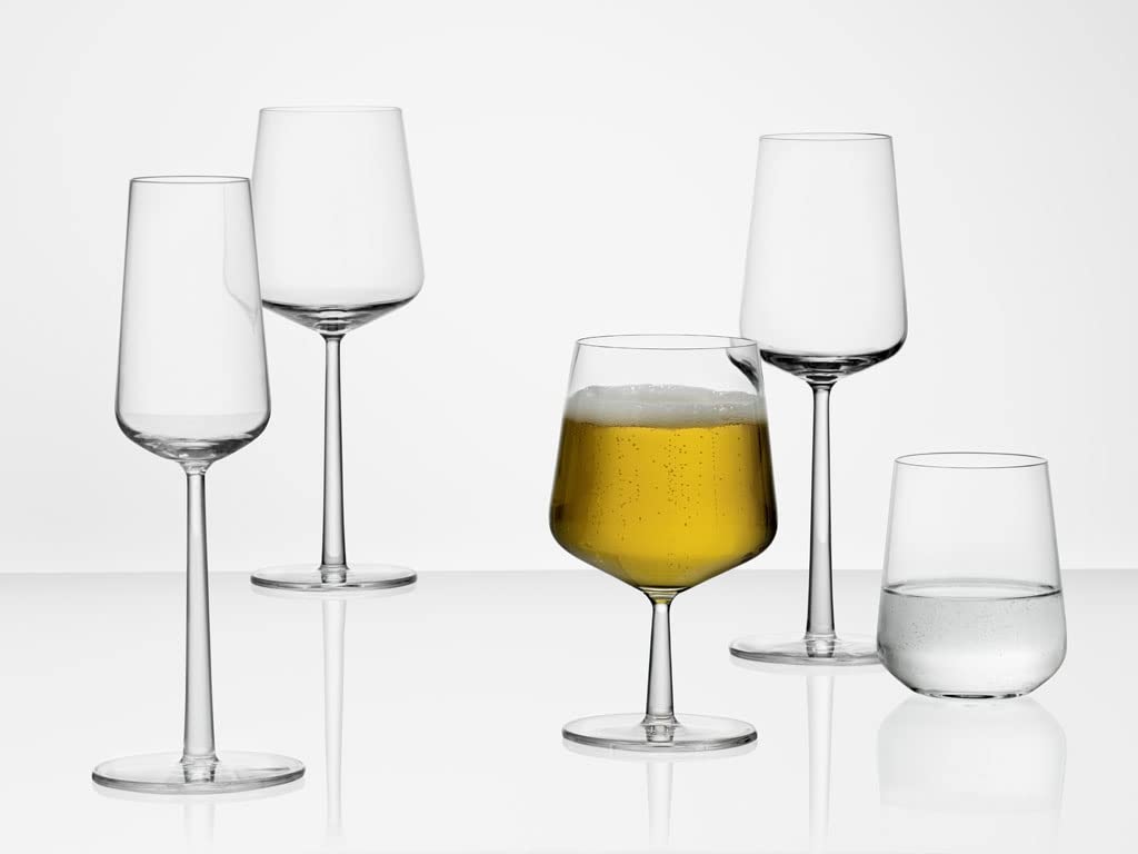 Iittala Essence Tumbler - Set of 2 Clear Glass Drinking Cups for Water, Juice & Cocktails - Elegant & Durable Scandinavian Design for Home, Office & Restaurant Use