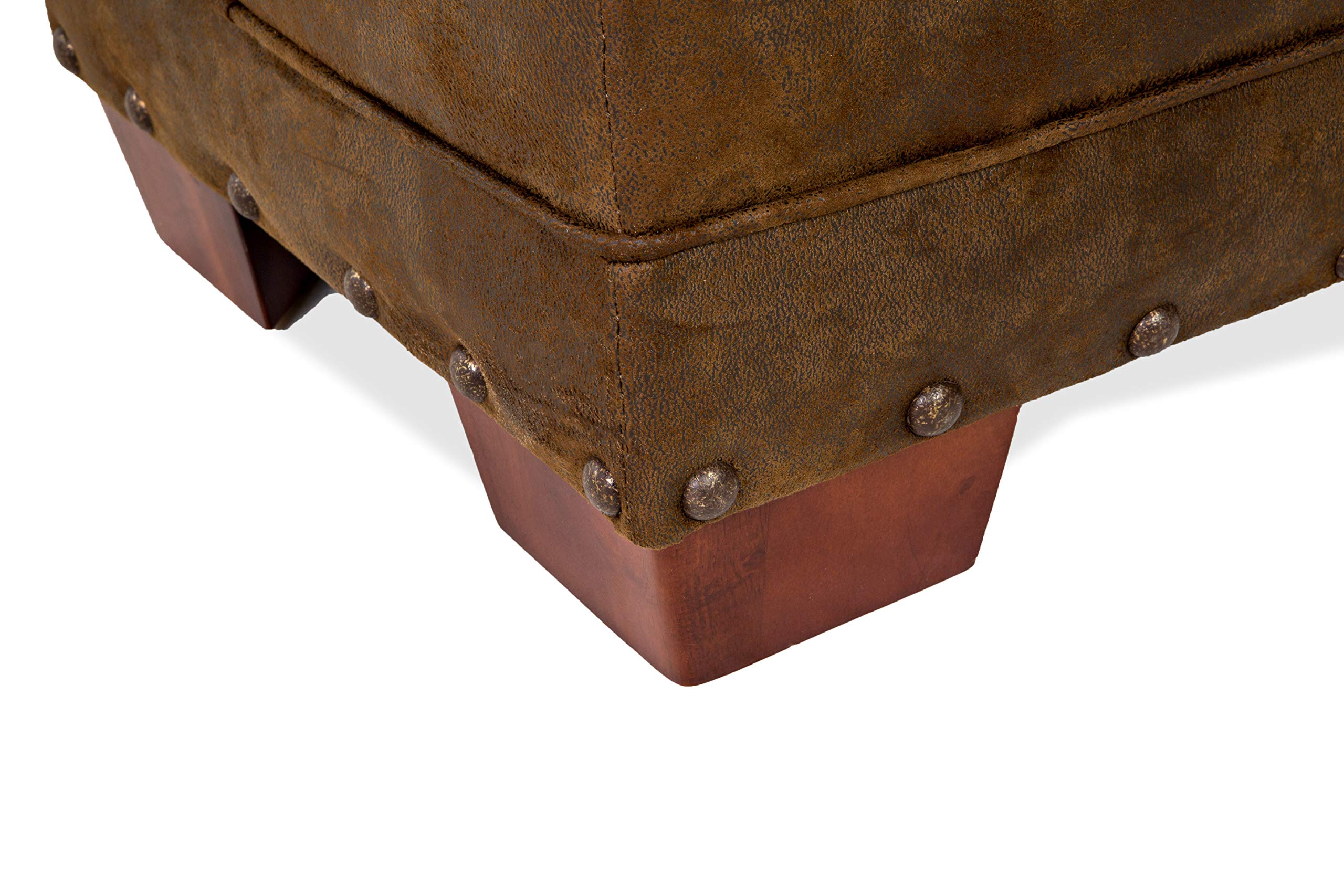 American Furniture Classics Angler's Cove Brown Ottoman - Perfect for Living Room, Bedroom & Home Decor
