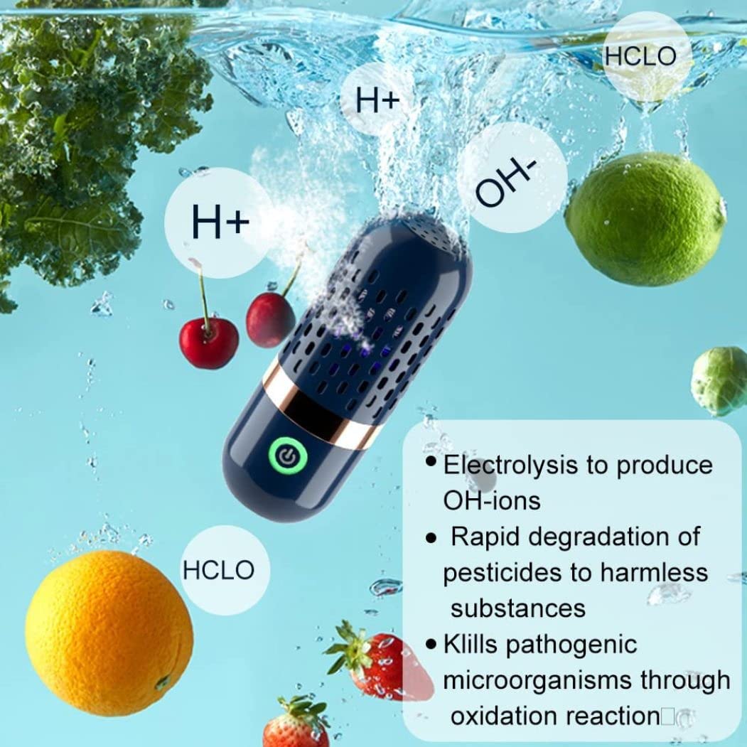 3000mAh USB Rechargeable Fruit and Vegetable Cleaner - Portable Fruit Washer with Banana Shape Design for Kitchen, Travel & Camping Use
