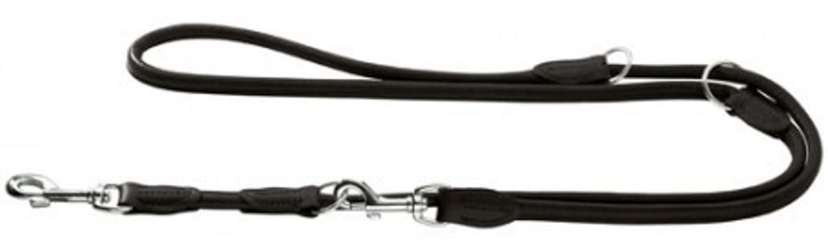 Hunter Round and Soft Elk Skin Dog Training Lead - Small, Black - Perfect for Obedience Training, Walking & Outdoor Adventures