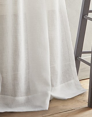 DKNY Paradox Pencil Pleat Sheer Window Curtain Panel Pair - Elegant Semi-Transparent Drapes for Living Room & Bedroom Decor