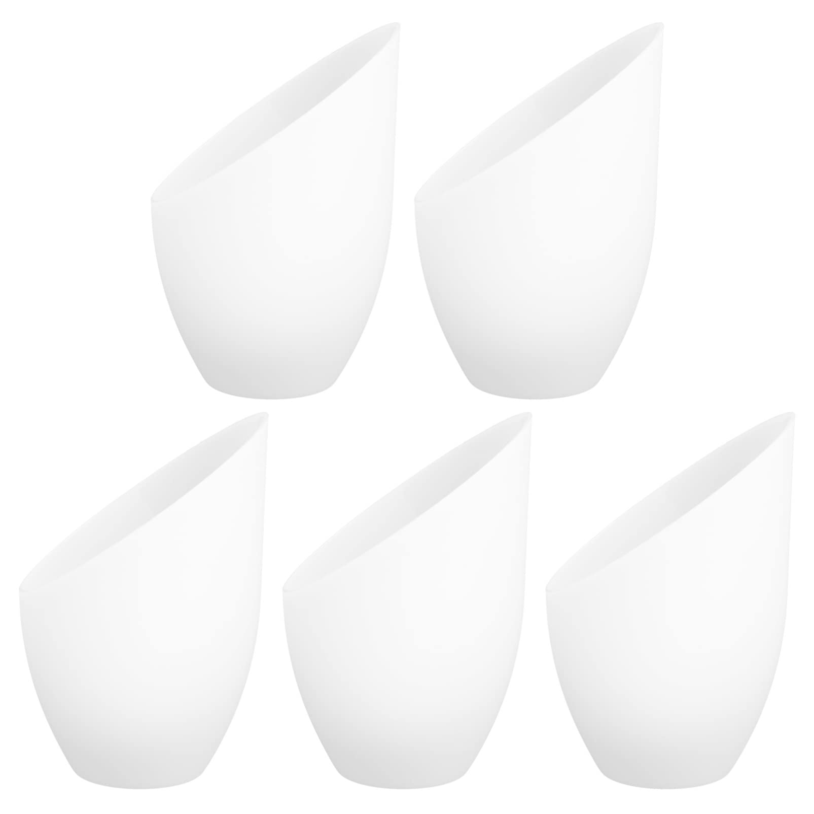 YARNOW 5-Pack White Plastic Horseshoe Lamp Shade Replacement - Ceiling Light Bulb Cover for Chandeliers, Table, Floor & Wall Lamps - Durable Lighting Accessory for Home, Office & Restaurant Decor
