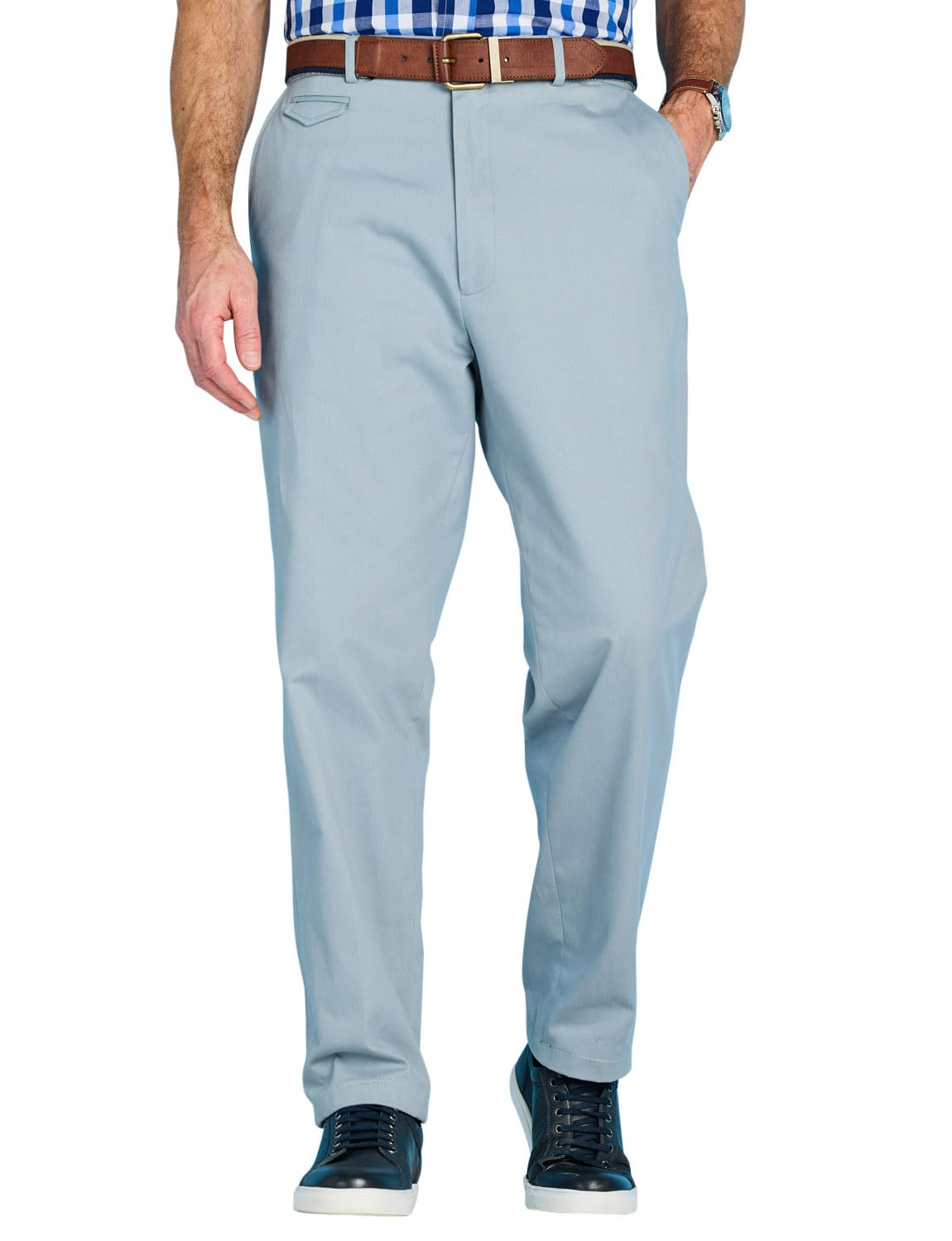 Pegasus Men's Stretch Cotton Chino Pants - Comfortable Slim Fit Dress Pants with Elastic Waistband for Business Casual & Office Wear | Perfect for Work, Travel & Everyday Outfits