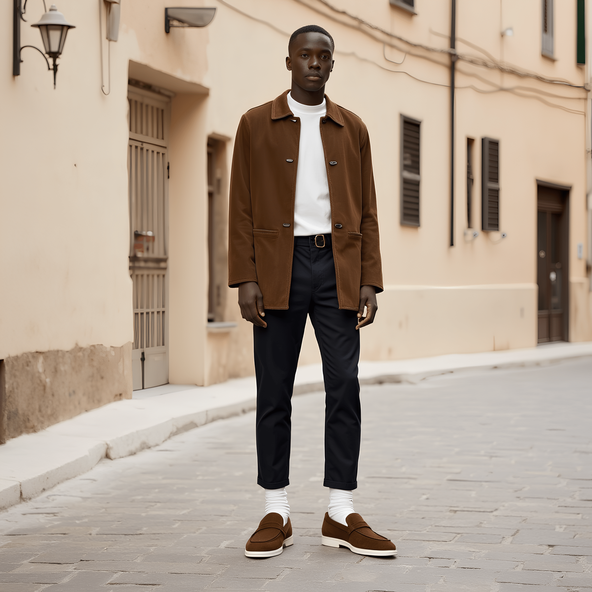 ARTIGIANO ROMA Brown Suede Loafers for Men - Comfortable Casual Slip-On Shoes for Office, Travel & Everyday Wear
