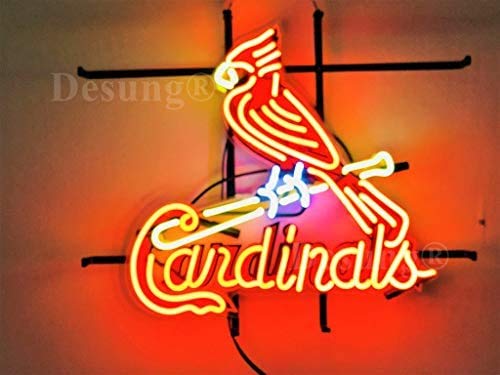 St. Louis Cardinals Neon Sign - 24x20 Inches HD Vivid LED Bar Light for Man Cave, Sports Pub & Game Room Decor - Handmade Team Logo Beer Bar Lamp (Multiple Sizes Available) - Perfect for Sports Bars, Basement Decor & Cardinals Fan Gifts