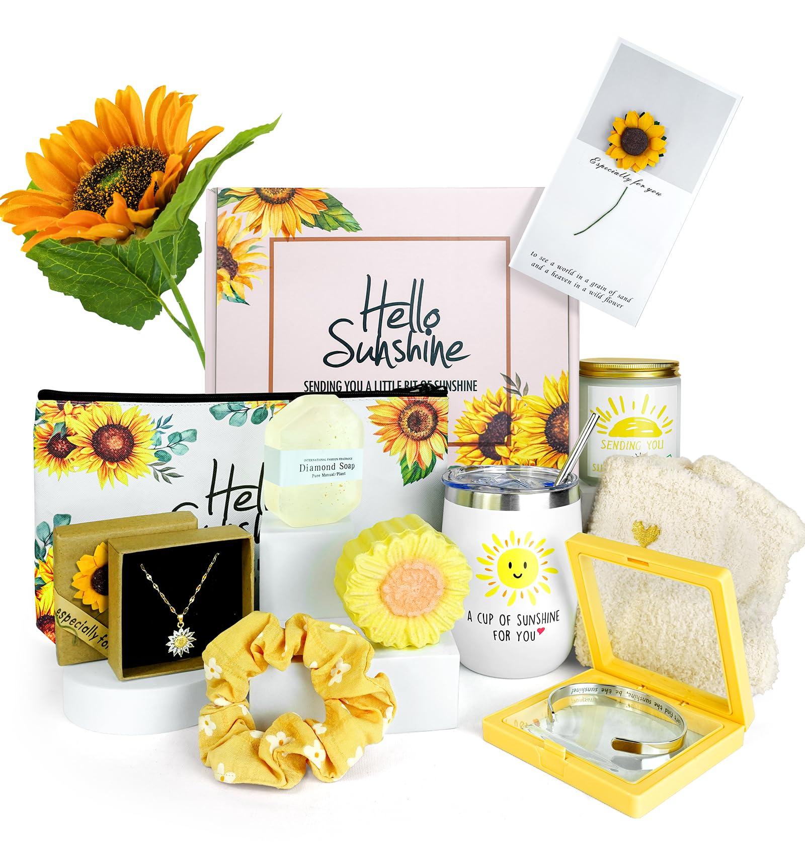 **Sunflower Gifts for Women - Birthday, Thank You, Graduation & Care Package Ideas for Mom, Grandma, Sister & Best Friend - Perfect for Sunshine-Themed Occasions & Thoughtful Surprises**