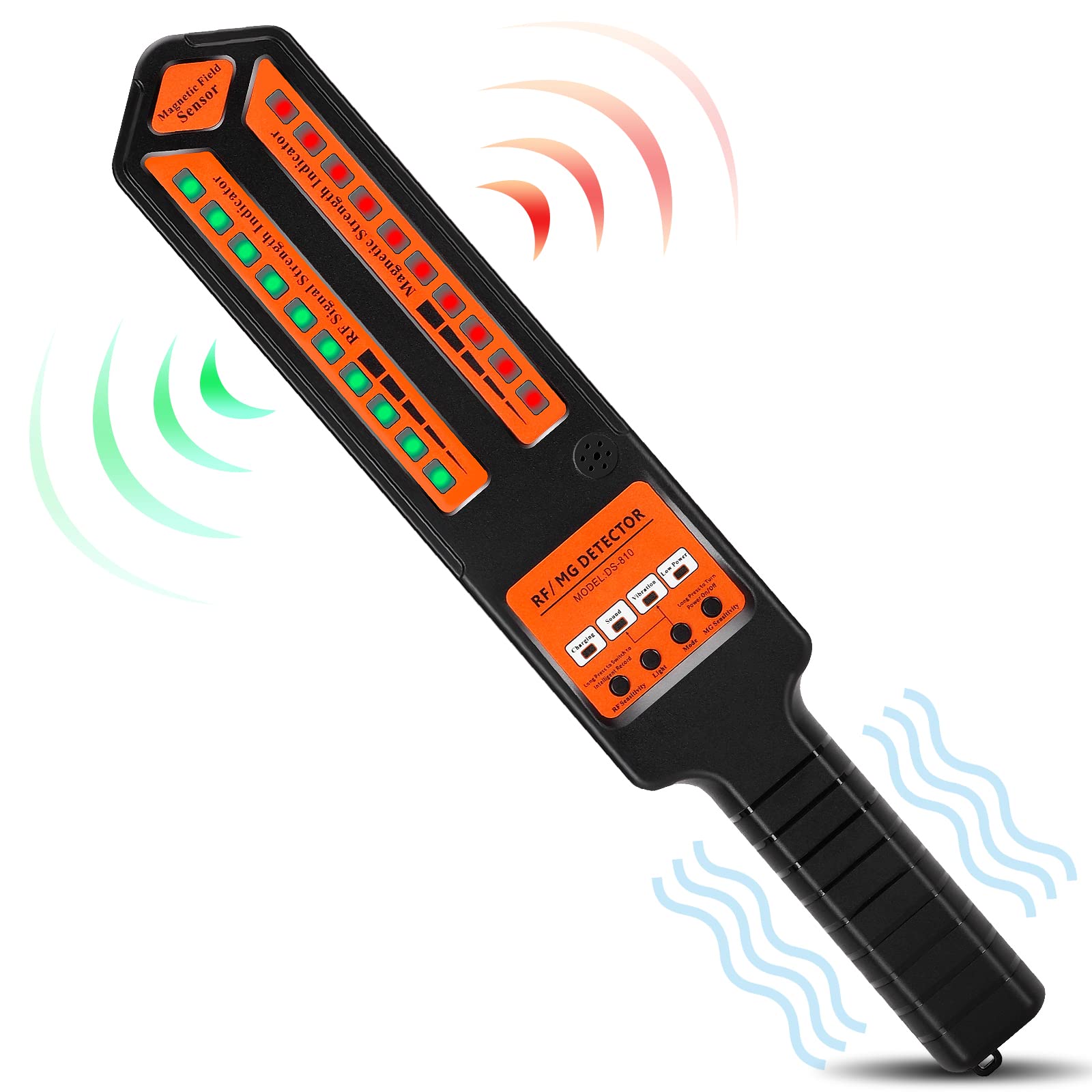 Anti Spy Detector & GPS Bug Finder - RF Signal Wireless Scanner for Hidden Cameras & Electronic Bug Sweeper | Detect Car GPS Trackers & Surveillance Devices | Ideal for Home, Office & Vehicle Security