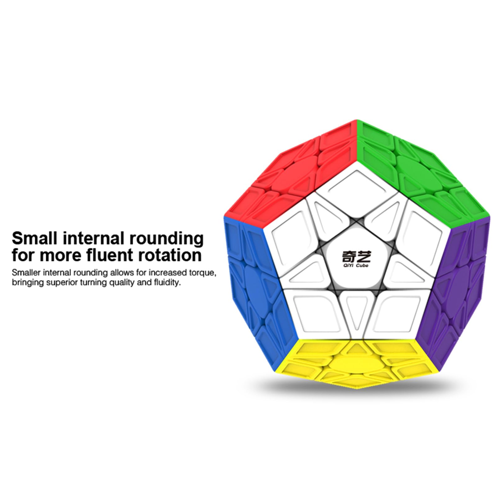 QYTOYS Megaminx Speed Cube Puzzle - Stickerless 3x3 Dodecahedron Magic Cube | Brain Teaser & STEM Learning Toy | Perfect for Speedcubing, Classroom Activities & Stress Relief