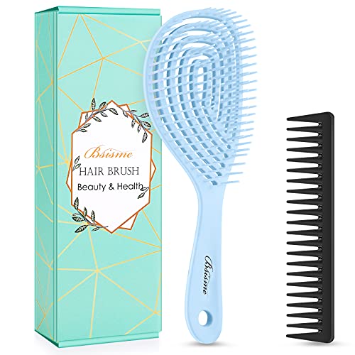 **Ultra-Soft Hair Detangling Brush for Women, Men & Kids - Gentle on All Hair Types, Wet or Dry - Vented Oval Design for Faster Blow Drying - Perfect for Home, Travel & Salon Use**