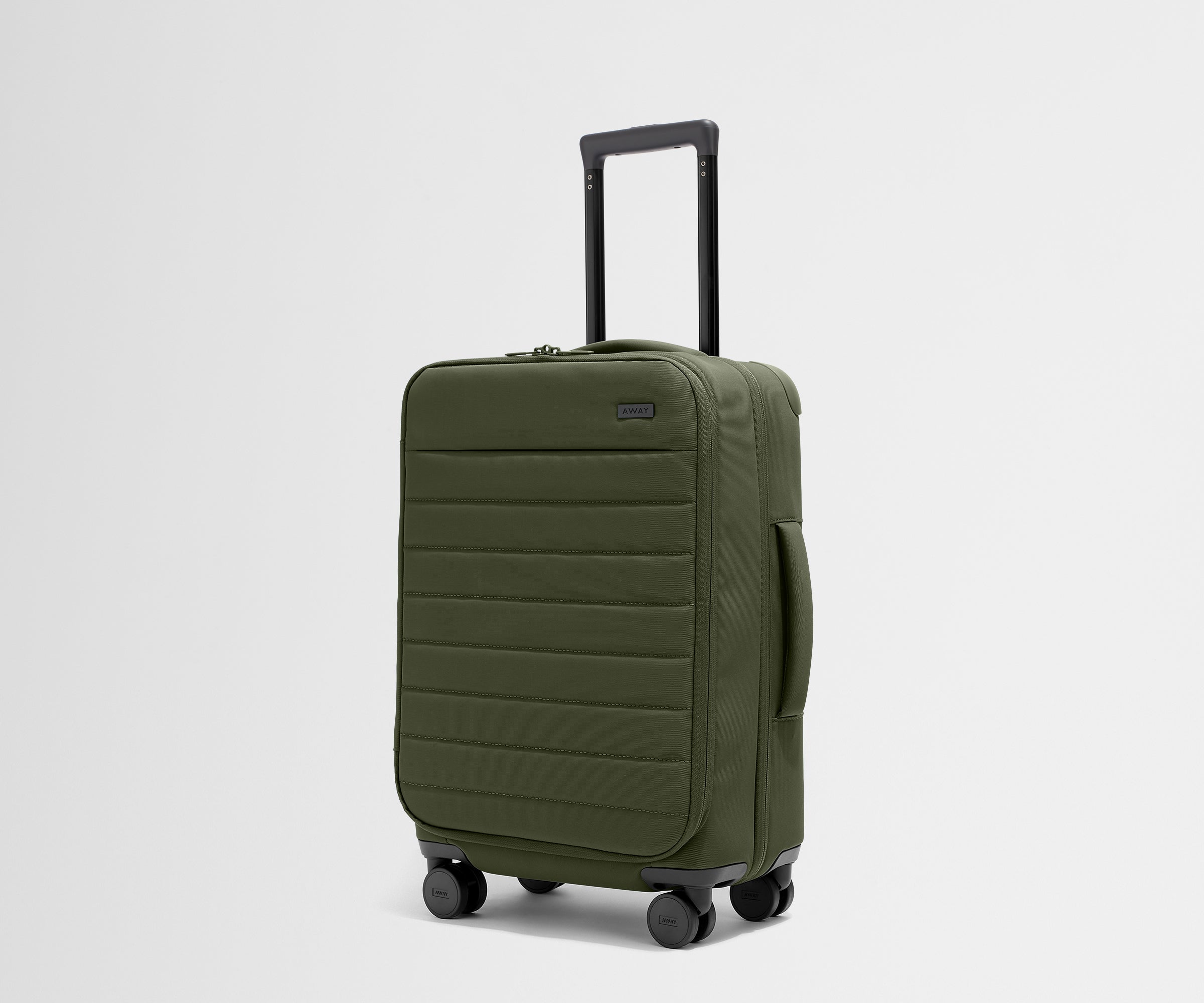 Olive Green Softside Carry On Luggage - Lightweight & Durable for Air Travel, Weekend Getaways & Business Trips