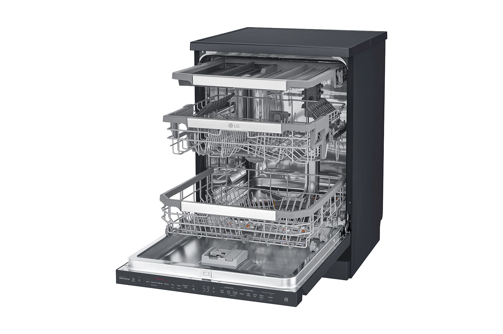 LG DFB227HM QuadWash & TrueSteam Dishwasher - Energy Efficient, Ultra Quiet with Free Gift - Perfect for Large Families & Modern Kitchens