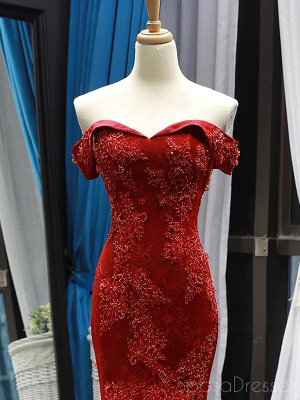 Elegant Mermaid Lace Strapless Red Long Prom Dress for Sweet 16 & Formal Events - Perfect for Homecoming, Prom Night, and Special Occasions