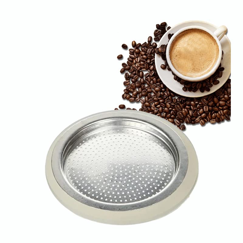 Bialetti Moka Pot Replacement Filter CG94 with 3 Gaskets - Compatible with 6 Cup Stovetop Espresso Makers - Perfect for Home Brewing Italian Coffee